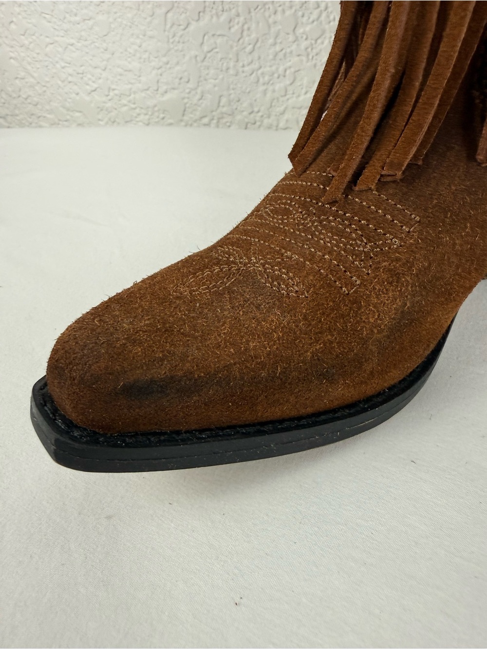 Shyanne | Brown Fringe Western Boots | Girls 2D | Snip Toe | Style 43514 - Picture 4 of 14